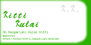 kitti kulai business card